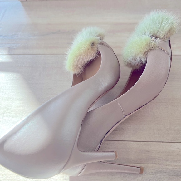 CARPE DIEM - NWOT - Pink and fur with rhinestones heels size 39 US 8/8.5 - Picture 6 of 11